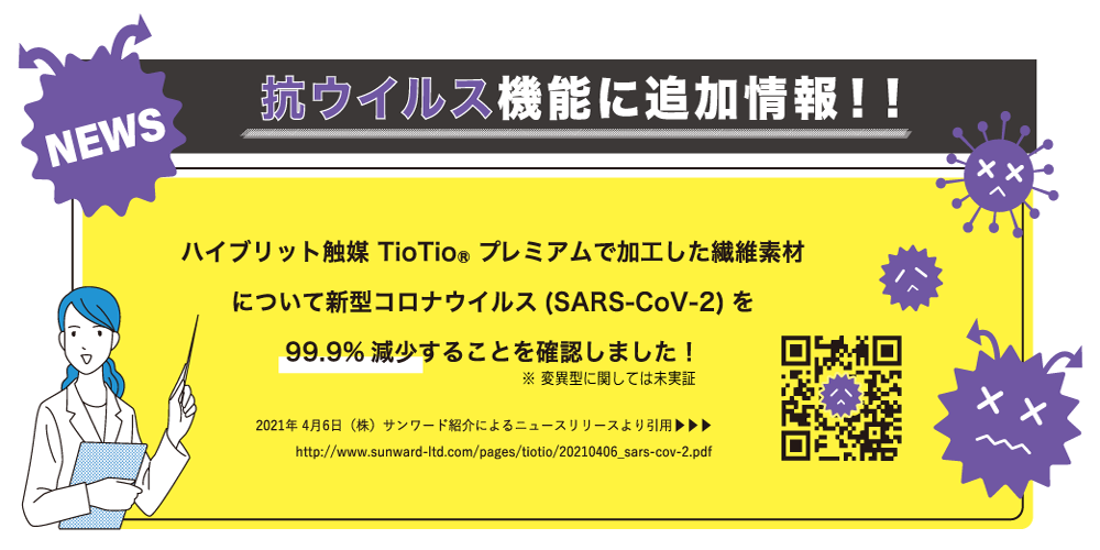 抗ウイルス機能に追加情報！コロナウイルスの減少を確認